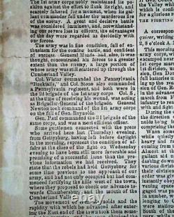 VERY Rare CONFEDERATE Richmond Va BATTLE OF GETTYSBURG 1863 Civil War BROADSIDE