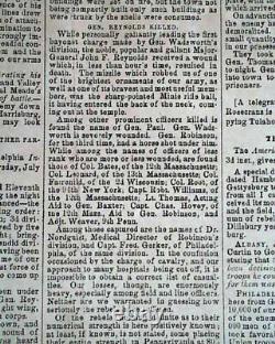 VERY Rare CONFEDERATE Richmond Va BATTLE OF GETTYSBURG 1863 Civil War BROADSIDE