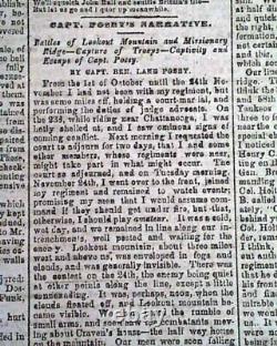 VERY Rare Confederate Memphis Civil War 1863 Newspaper with Publisher on the Run