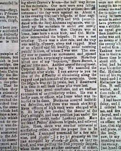 VERY Rare Confederate Memphis Civil War 1863 Newspaper with Publisher on the Run