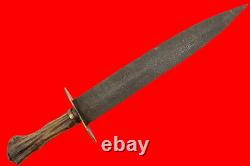 Very Good Large Confederate Fighting Dagger Bowie Knife, American Civil War era