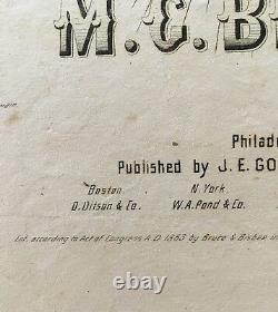 Very Rare 1863 CIVIL War Sheet Music! Always Stand On The Union Side M C Bisbee