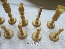 Very Rare CIVIL WAR Officer's Chess Set withOriginal Dove-Tailed Wooden Box