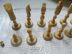 Very Rare CIVIL WAR Officer's Chess Set withOriginal Dove-Tailed Wooden Box