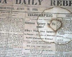 Very Rare CONFEDERATE BROADSIDE Chattanooga Tennessee Civil War 1863 Newspaper