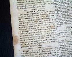 Very Rare CONFEDERATE New Bern NC North Carolina 1861 Civil War Old Newspaper