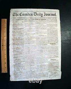 Very Rare CONFEDERATE South Carolina CAMDEN SC Civil War 1864 Rebel Newspaper