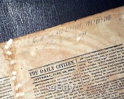 Very Rare & Famous WALLPAPER Vicksburg MS Mississippi 1863 Civil War Newspaper