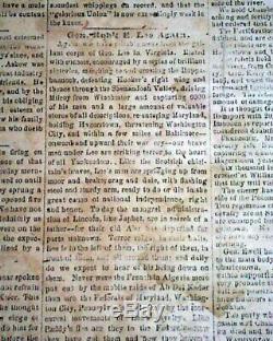 Very Rare & Famous WALLPAPER Vicksburg MS Mississippi 1863 Civil War Newspaper