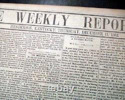 Very Rare HENDERSON KY Kentucky Unbiased Civil War Leanings Grant 1862 Newspaper