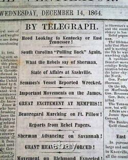 Very Rare Parson Brownlow Knoxville TN Tennessee Civil War Rebel 1864 Newspaper