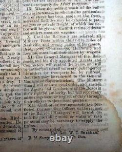 Very Rare Parson Brownlow Knoxville TN Tennessee Civil War Rebel 1864 Newspaper