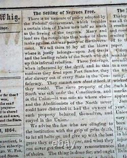 Very Rare Parson Brownlow Knoxville TN Tennessee Civil War Rebel 1864 Newspaper