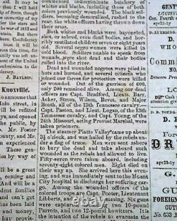 Very Rare Parson Brownlow Knoxville TN Tennessee Civil War Rebel 1864 Newspaper