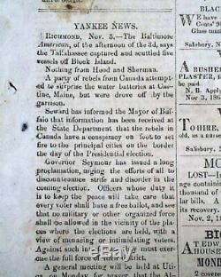 Very Rare SALISBURY NC North Carolina CONFEDERATE Civil War 1864 Old Newspaper