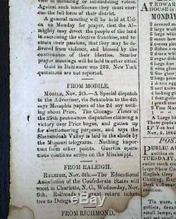 Very Rare SALISBURY NC North Carolina CONFEDERATE Civil War 1864 Old Newspaper