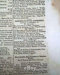 Very Rare SALISBURY NC North Carolina CONFEDERATE Civil War 1864 Old Newspaper
