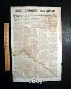 Very Rare SALISBURY NC North Carolina CONFEDERATE Civil War 1864 Old Newspaper