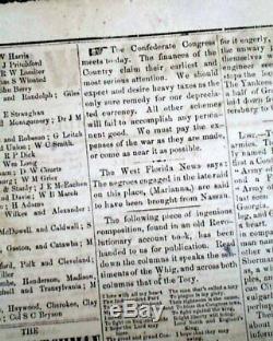 Very Rare SALISBURY NC North Carolina CONFEDERATE Civil War 1864 Old Newspaper