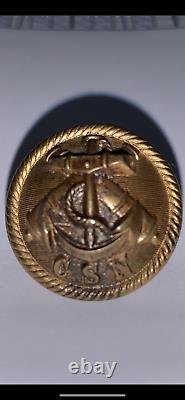 Very Sharp Non Dug Confederate Navy Civil War Coat Button 35mm Firmin & Sons