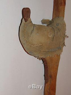 Vintage CIVIL War Veteran's Prosthetic Leg! Primitive Made Of Tree Limb! Padded