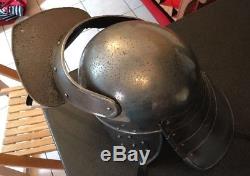 Vintage English Civil War Lobster Pot Helmet For Re-enactment LARP & Decoration