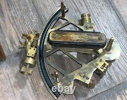 Vintage Royal Navy Nautical Sextant (by Henry Hughes Son Ltd. London)