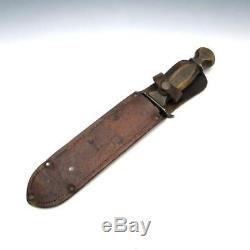 WWII Custom Trench Art Theater Made Fighting Knife with Civil War Sword Blade