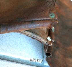 WWI Era Pattern M1904 US Calvary Dark Leather Saddle Bags US Stamp
