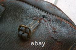 WWI Era Pattern M1904 US Calvary Dark Leather Saddle Bags US Stamp