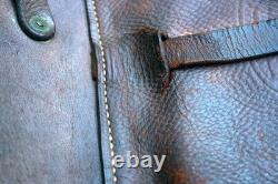 WWI Era Pattern M1904 US Calvary Dark Leather Saddle Bags US Stamp