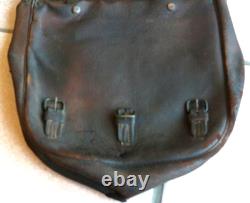 WWI Era Pattern M1904 US Calvary Dark Leather Saddle Bags US Stamp