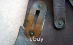 WWI Era Pattern M1904 US Calvary Dark Leather Saddle Bags US Stamp