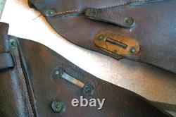 WWI Era Pattern M1904 US Calvary Dark Leather Saddle Bags US Stamp