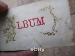 Wonderful RARE, FULL Gem Size Tintype Album, Civil War, IDENTIFIED, Damon Clough