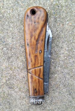 Wostenholm IXL USN Navy Civil War stag handle folding navy knife 1870s Horn bone