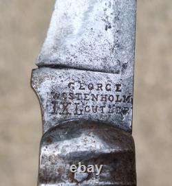 Wostenholm IXL USN Navy Civil War stag handle folding navy knife 1870s Horn bone